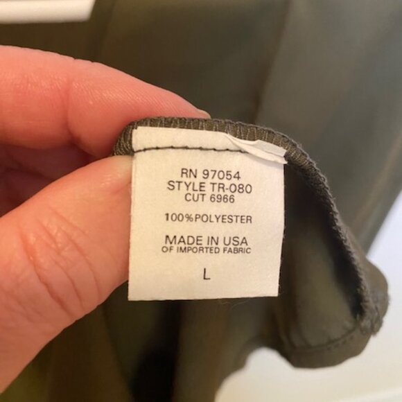NWT Three Eighty Two Jackson Top Blouse Olive Green Made in the US Large - Picture 4 of 5
